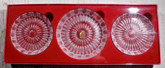 NACHTMANN Germany CRYSTAL WINEGLASS & BOTTLE COASTERS *New Open Box * 7 Pieces