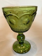 14x Bartlett Collins St Genevieve Green bullseye wine champagne sherbet iced tea