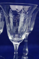 Tiffin Colton #17399 Lot of (8) Water Goblets, 8″ Tall