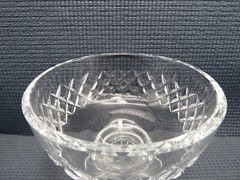 Waterford Crystal Clara Pattern Small Footed Bowl 5 1/8″W X 4 3/8″T