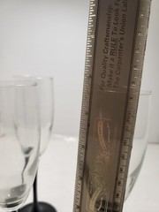 Vintage Luminarc Black Stem Champagne Flutes SET of 4 Beautiful CLEAR 8.75” Tall
