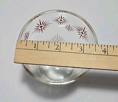 Vintage Hazel Atlas Atomic Star Glass With Red & White Stars