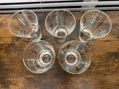 Libbey Mid-Century Staccato Glasses Set of 5