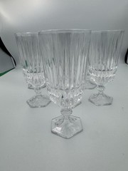 Fostoria Heritage 7 1/8 Vintage Ice Tea Goblet/Glass Clear Crystal Set of 6
