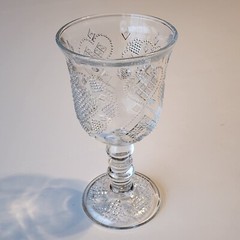 Crystal «Fostoria» Avon Hearts And Diamonds Loving Cup Candle Holder Goblet