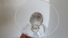 8 PCS FOSTORIA CUT ETCHED ROSE PAT CHAMPAIGNE SHERBET GOBLETS 3 3/4″D X 4 3/4″T
