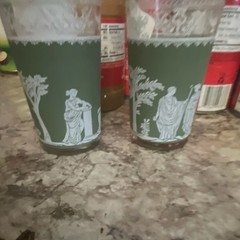 Wedgwood Jeanette Hellenic Vintage Jasperware set of 2 juice cups