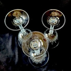 Set of Three (3) Mikasa Crystal Clear CHATSWORTH 8-3/8″ Water Goblets Red Wine