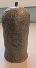 Ceramic Clay Pottery Bell pink & blue Speckled Hyla Arborea Frog Designer Bell