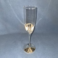 Lenox True Love Champagne Flutes Set 2 Toasting Glasses Silverplated Stem 812613