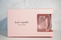 KATE SPADE LARABEE DOT STEMLESS WHITE WINE GLASS, Etched Lead Crystal, by LENOX