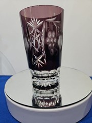 Highball Tumbler Glass Amethyst Cut to clear Ajka Marsala Nachtmann Traube grape