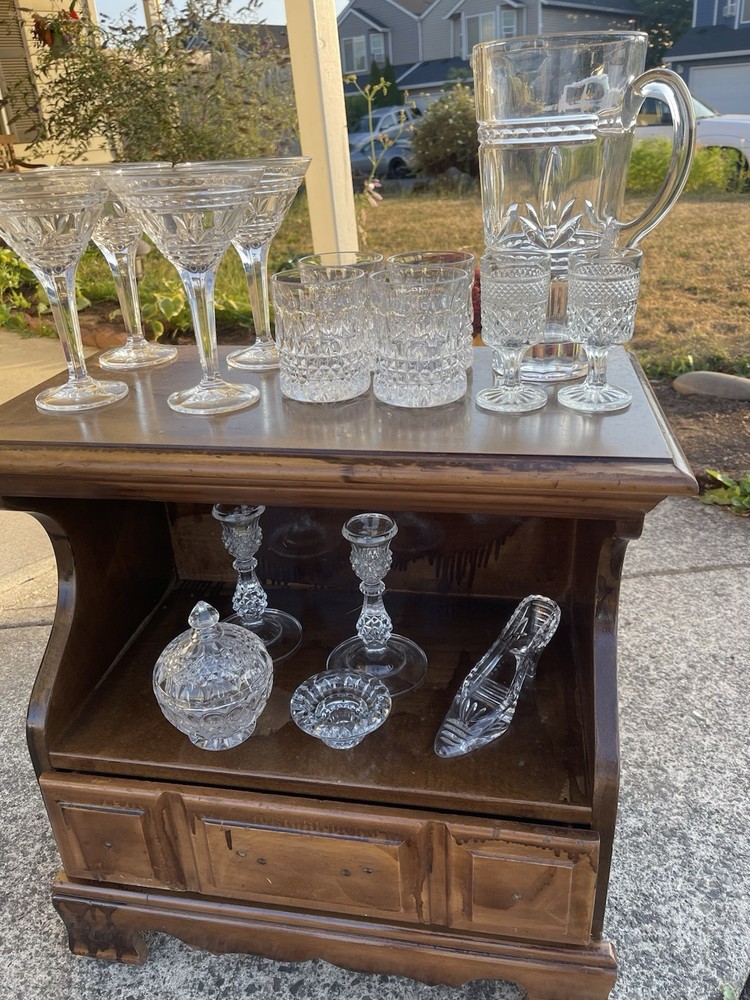 Cristal d’Arques and other Clear Glass Mixed Drinkware Set, Made in France