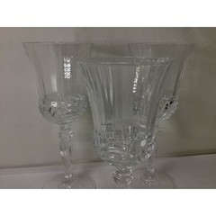 MM50 Cristal D’Arques-Durand Water Goblet Valency Wine Glasses-Set of 3 Glasses