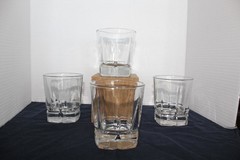 Vintage 4 Squire by Libbey Double Old Fashioned Cut Glass Weighted Base 4″ 1998
