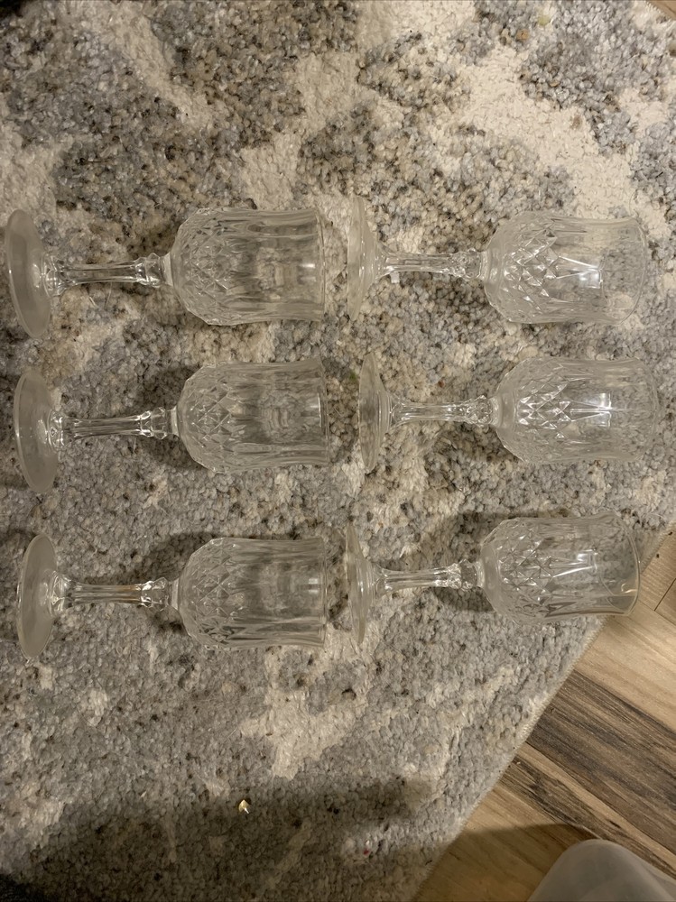 Set of 6 Longchamp 6 cl Durand Cristal d’Arques 24% Lead Crystal Cordial Glasses
