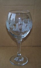 Libbey Vintage Arby’s White Frosted Trees Wine Glass Gobblet 7 7/8″ T17