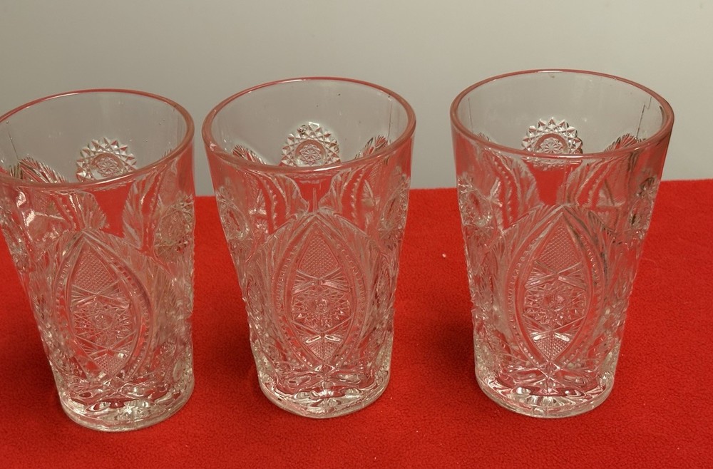 EAPG Westmoreland #228 “Atlanta” Water Tumbler 1908-Set Of 3