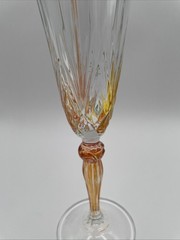 CC Zecchin Murano Vintage Wine, Champagne, Flute Venice Made In Italy carnival