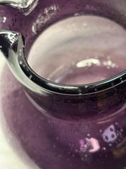 Artland Iris Plum Purple Bubble Glass Water Pitcher Hand Blown RARE