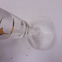Vintage Frosted Gold Leaves Pilsener/Champagne glass 8.5″ autumn 🍂 Fall