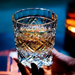 Star Pattern Edo Kiriko Glass-Unique Lucky Wish Gift-Handmade Crystal Whisky Cup