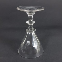 5 Absinthe glasses/ foot beaker, faceted, hand-cut, Bohemia, about 1880 AL269
