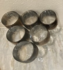 Vintage 1960s Barware Set – Platinum Rim Ombre Queens Lusterware Cordial Glasses