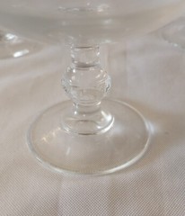 Set of 4 Princess House #507 Footed Dessert/Sherbert/Champagne Glasses w/Sticker