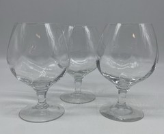 Kosta Boda Bertil Vallien Optic Swirl Chateau Cognac Glass Blown Set Of 3 Vtg