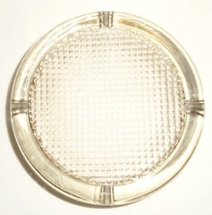 Vintage Glass Gold Inlay Ashtray, 6″