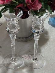 Vintage Royal Brierley Hand-Cut Crystal Cordial Glasses – Air Twist Stem