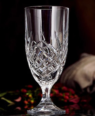 GODINGER DUBLIN SHANNON CRYSTAL 2 PCS ICED BEVERAGE GLASS GOBLET 12 OZ 8″H NEW