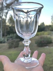 4 Vtg 1960s Goblets Imperial Glass Old Williamsburg Wine Water Barware 8 Oz