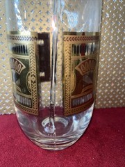 Vintage Culver 22k Pitcher – Festival of Wheat – Glass Stirrer