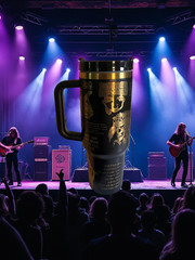 40oz Stainless Steel Tumbler – Laser Engraved Falling In Reverse Design