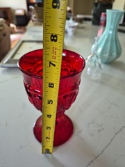 Rare Double Ring Ruby by WRIGHT GLASS – Water Goblet