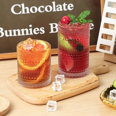 Stylish 2-Piece Vintage Drinking Glass Set – Highball & Cocktail Perfected
