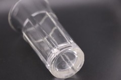 Vintage Huge Lot Of Glass 6 Paneled Heavy Flare Rim Clear Glasses Cups Small