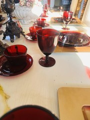 74 Vintage Duncan Miller Ruby Red/Anchor Hocking Royal Ruby Drinkware 65 Pieces