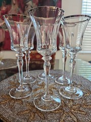 6 Mikasa Austria Jamestown Platinum T2704 Water / Wine Goblets