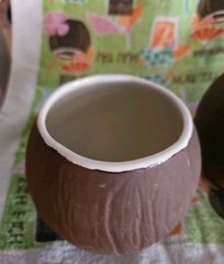 Trader Vic’s Coconut 🥥 2 Glass Set!! Coconut Cups Tropical Hawaiian~ FUN!