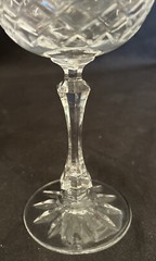 Galway Crystal Wine Glasses Kaitlyn Pattern 7-3/8” Tall Made in Ireland Set of 3