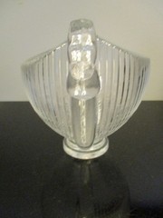 Rare Kjell Engman Kosta Boda Double Horse Head Crystal Bowl – «Nordica» Series!1