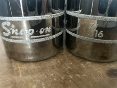 Vintage Libbey Snap-On Socket Highball Glasses Set of 4 Smoke Chrome USA