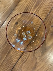 Vintage Bryce Aquarius Amber Sherbert Champagne Glasses 4″ MINT condition