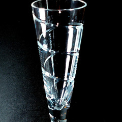 GODINGER SPIRAL CHAMPAGNE TOASTING FLUTES, Cut Lead Crystal, 12″, 2PCS