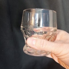 Set Of 4 Anchor Hocking Georgian Clear Glasses Honeycomb 4″ Whiskey Juice Glass