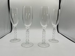 Set of 4 Cristal D’Arques-Durand Millennium «2000» Champagne Goblet No Damage