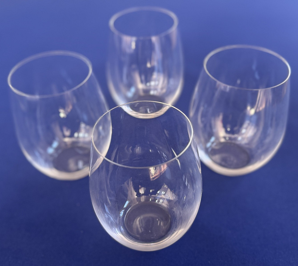 Riedel The O Stemless Cabernet Merlot Crystal Red Wine Glass 4.76″ • Set of 4
